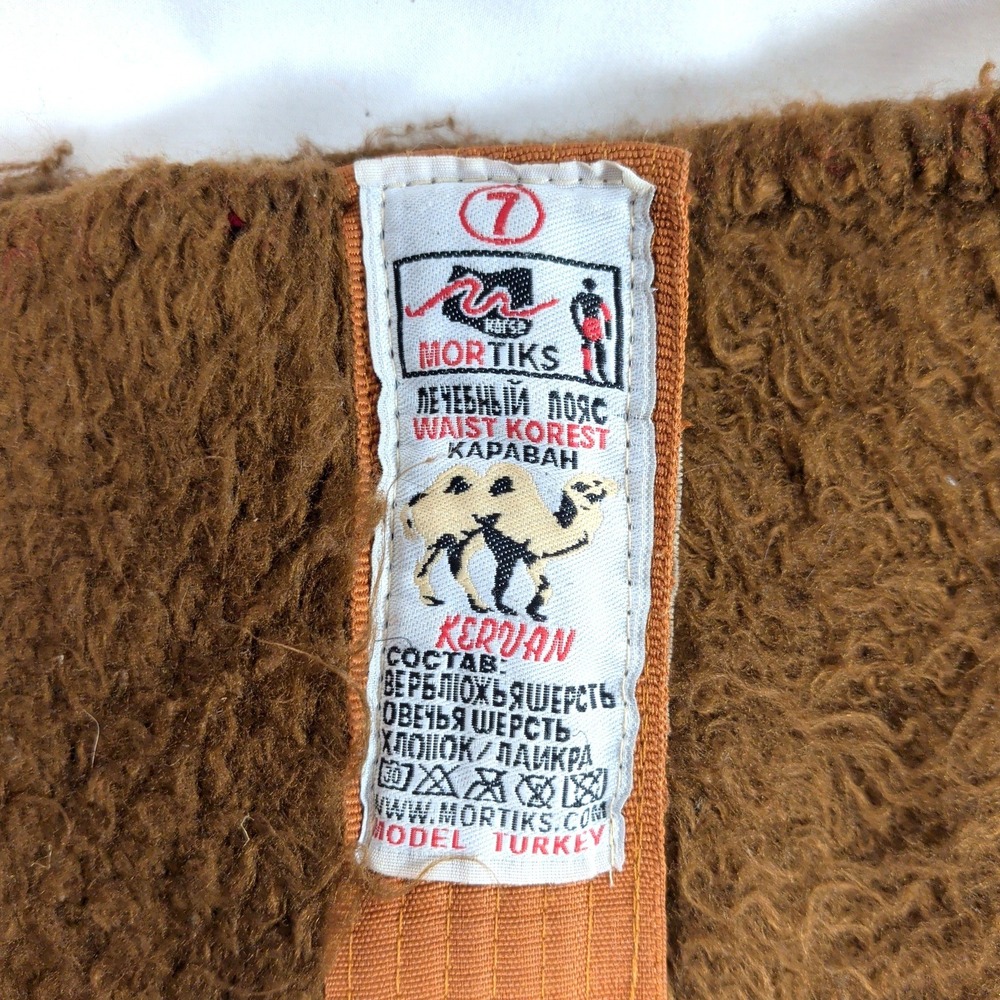 Mortiks Brown Waist Korest; Camel Hair Blend, Size 7, Made in Turkey